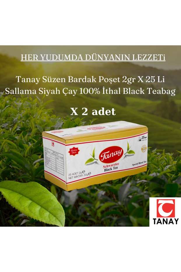 Filtered Tea Bag 2g x 25 Pieces Black Tea 100% Imported