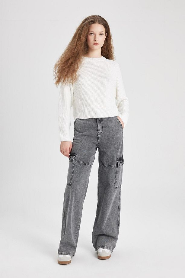 Coool Regular Fit Bisiklet Yaka Basic Düz Triko Kazak L2567az24wn - 6