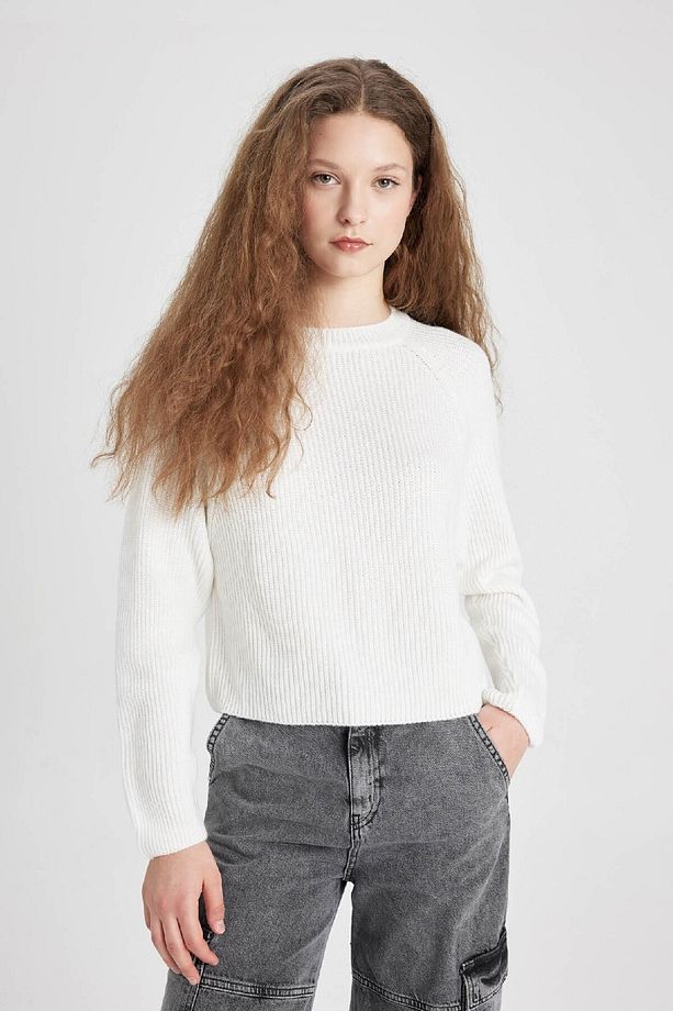 Coool Regular Fit Bisiklet Yaka Basic Düz Triko Kazak L2567az24wn - 5