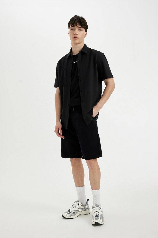 Regular Fit Düz Paça Gabardin Bermuda Şort C5397ax24sm - 3