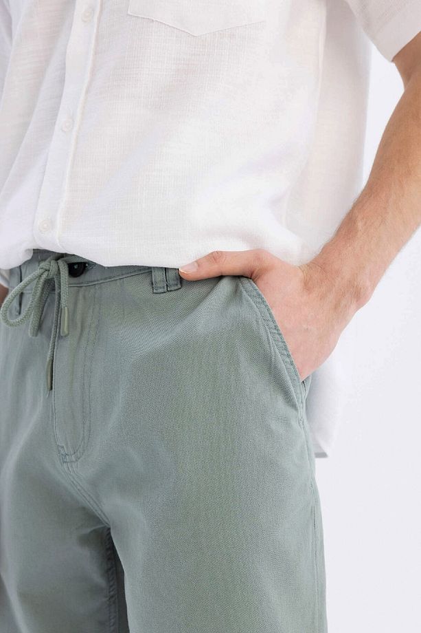 Regular Fit Düz Paça Gabardin Bermuda Şort C5397ax24sm - 5