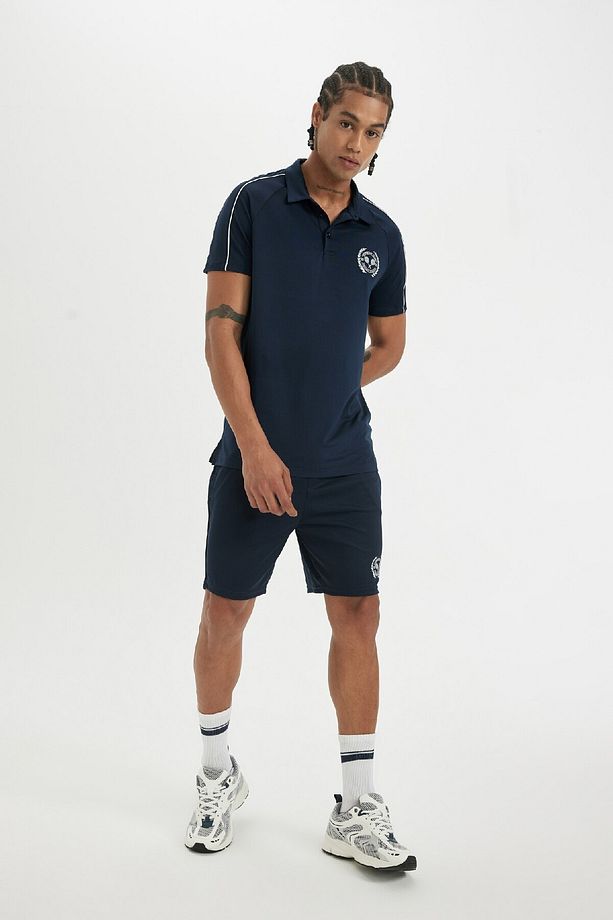 DeFactoFit Standart Fit Sporcu Kısa Paça Ağır Kumaş Şort C0425AX24SM - 2