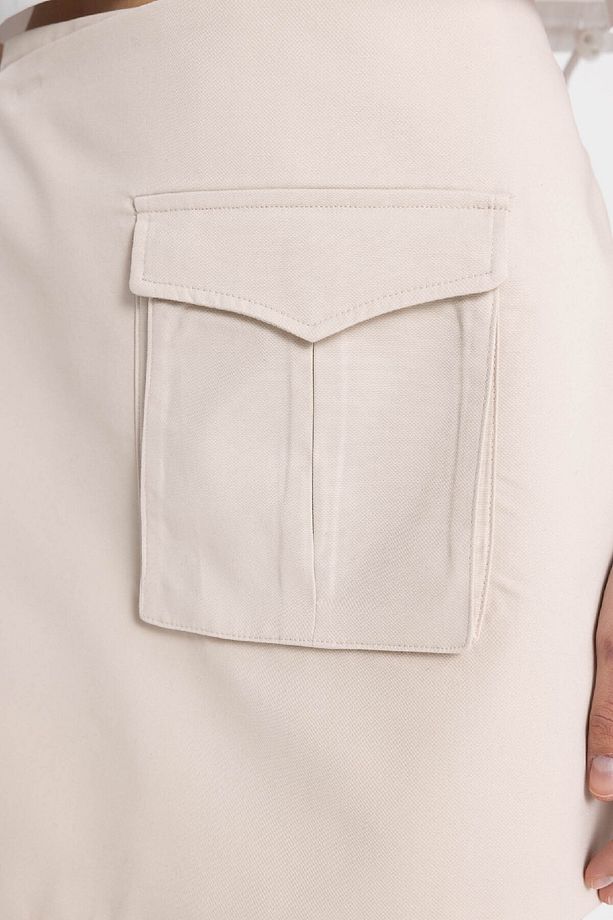 Yüksek Bel Gabardin Şort Etek C6242ax24sm - 7