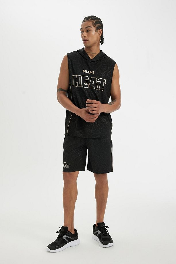 DeFactoFit NBA Miami Heat Standart Fit Kısa Paça Ağır Kumaş Şort B9922AX24SM - 2