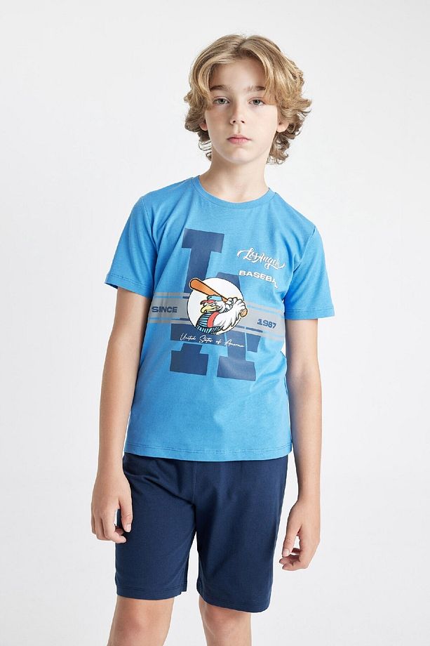 Erkek Çocuk Pijama Takımı Baskılı Kısa Kollu Üst Şort C7911a824sm - 4