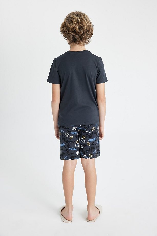 Erkek Çocuk Pijama Takımı Baskılı Kısa Kollu Üst Şort C7910a824sm - 6