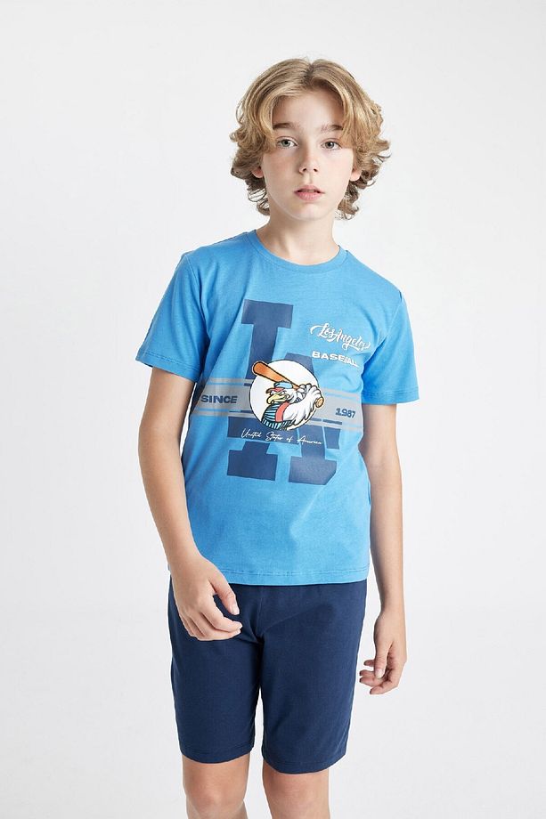 Erkek Çocuk Pijama Takımı Baskılı Kısa Kollu Üst Şort C7911a824sm - 3