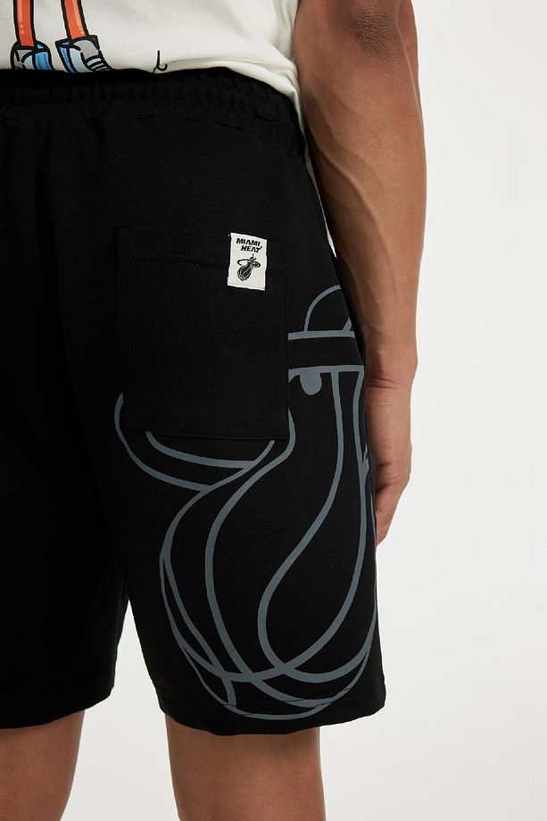 DeFactoFit NBA Miami Heat Standart Fit Kısa Paça Şort B9915AX24SM - 6