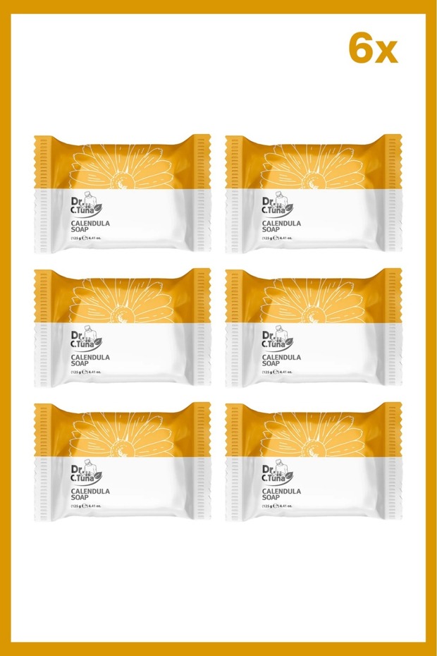 Dr. C. Tuna Calendula Oil Soap 125 Gr 6 Pieces