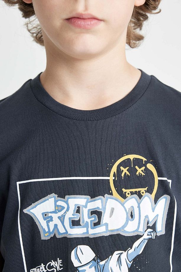 Erkek Çocuk Pijama Takımı Baskılı Kısa Kollu Üst Şort C7910a824sm - 5