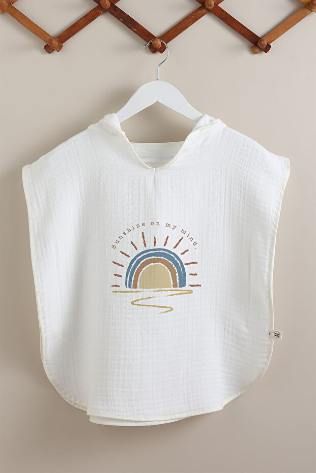 Unisex 4 Layer Muslin Poncho - Summer Vibes