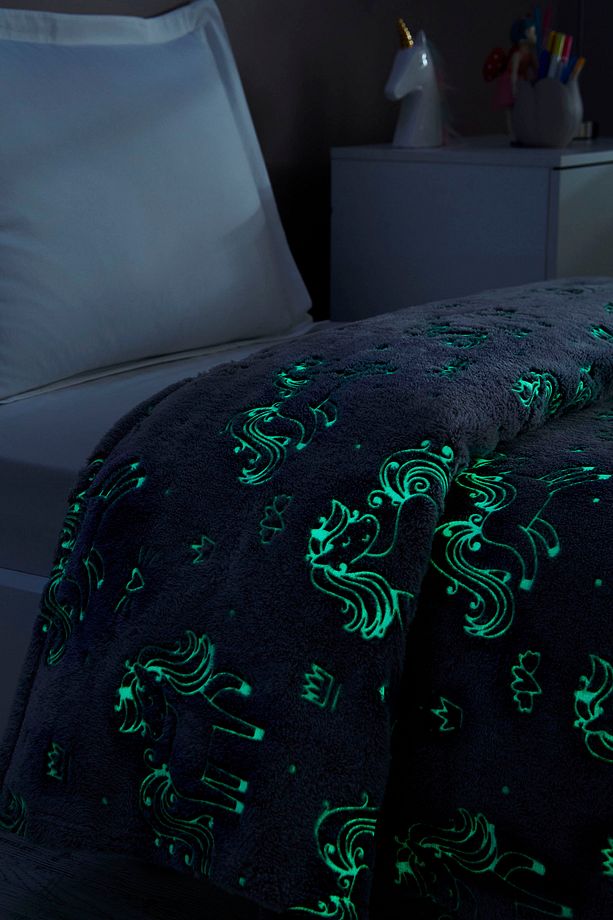 Özdilek Unicorn Glow In The Dark Tek Kişilik Battaniye 150x220 cm - 6
