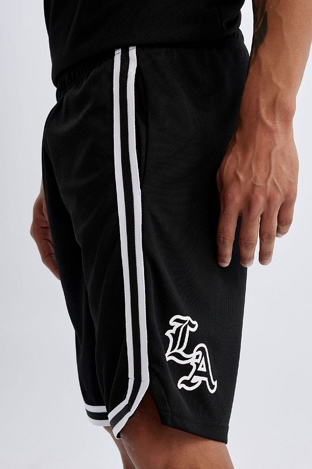 DeFactoFit Standart Fit Sporcu Kısa Paça Ağır Kumaş Şort C1840AX24SM - 5