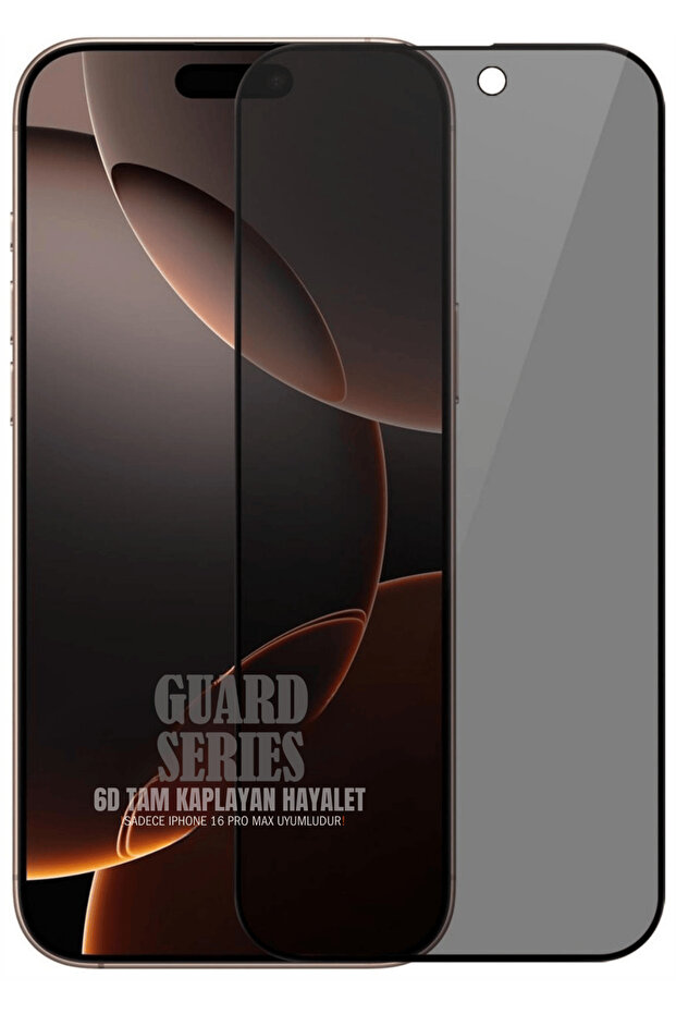 [Guard Hayalet] واقي شاشة زجاجي من سلسلة Guard Hayalet متوافق مع iPhone 16 Pro Max بتغطية كاملة
