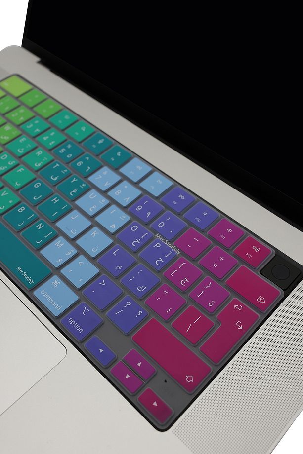 Arapça Klavye Macbook Kılıf Air Pro M1-m2-m3-m4 A2681 A2941 A2442 A2485 A3240 (UK-EU) Uyumlu Dazzle - 4