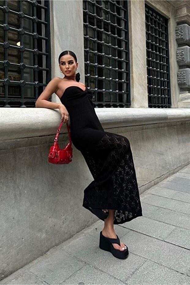 Φόρεμα Eudora Openwork Strapless 2771 - 2