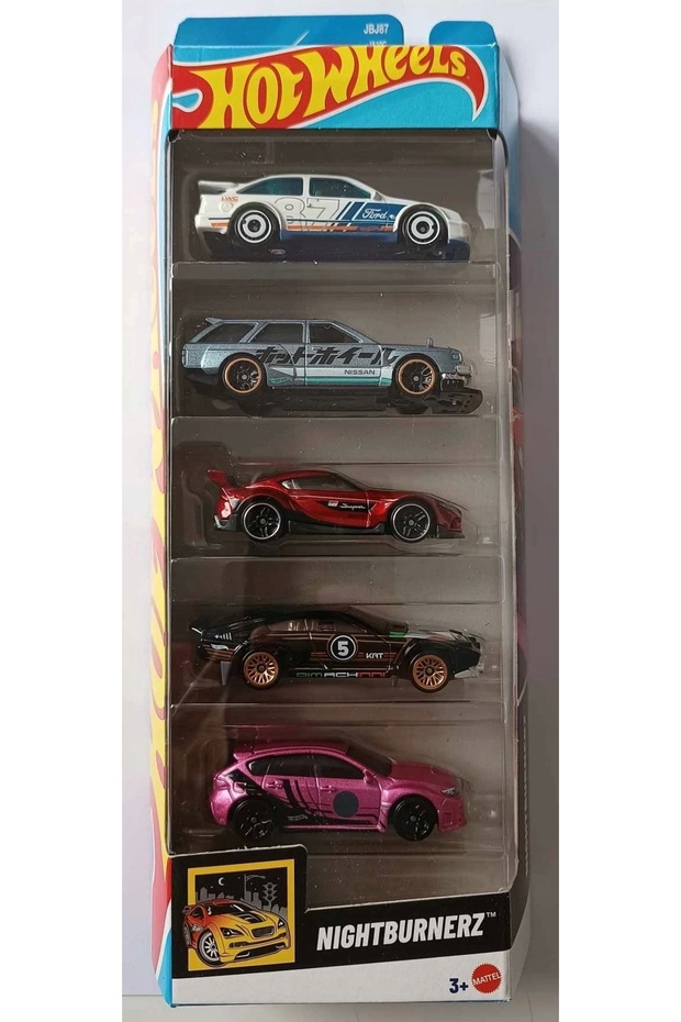 5-Piece Car Set Nightburnerz Ford, Nissan, Toyota Supra, Dimachinni, Subaru Jbj87