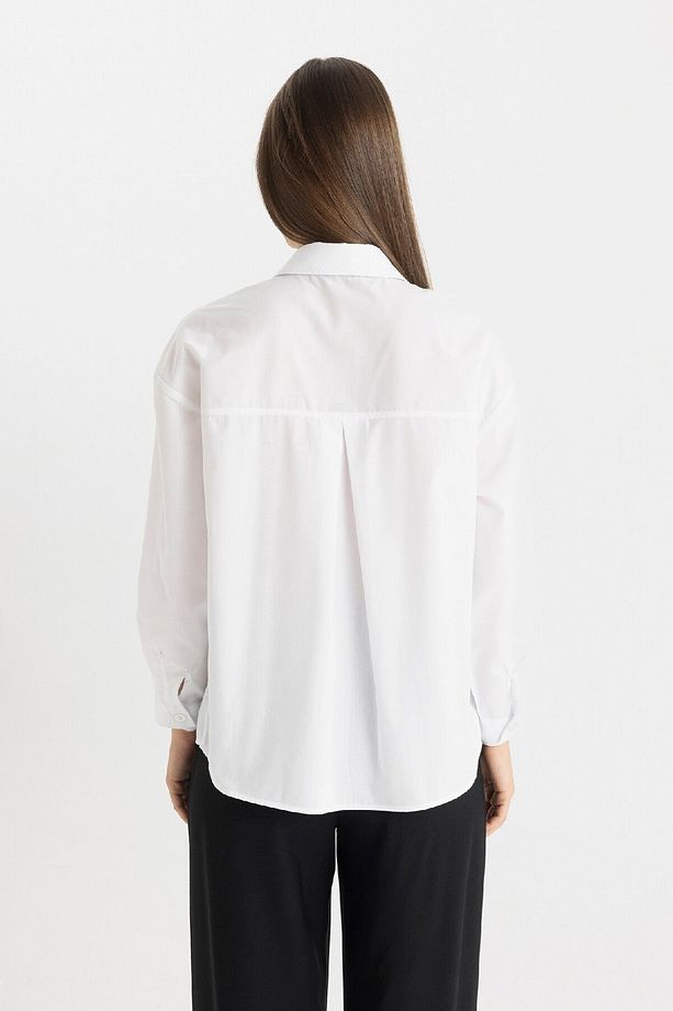 Relax Fit Poplin Uzun Kollu Gömlek Tunik C7825AX24SM - 6
