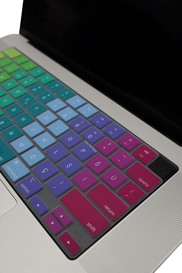 Macbook Kılıf Klavye Koruyucu Air Pro M1-m2-m3-m4 (US TO TR) A2681 A2941 A2442 A2485 Uyumlu Dazzle - 4