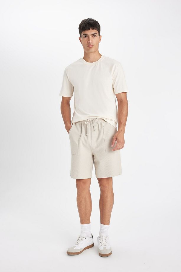 Slim Fit Dar Kesim Esnek Belli Basic Düz Şort B1382ax24sm - 1