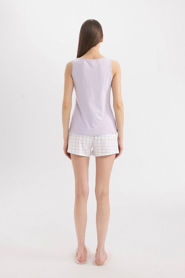 Fall In Love Pijama Takımı Askılı Üst Desenli Şort Alt C7898axpr77 - 6