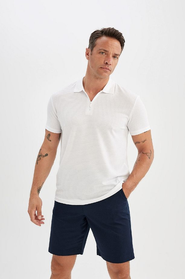 Regular Fit Gabardin Bermuda Şort C7684ax24sm - 2
