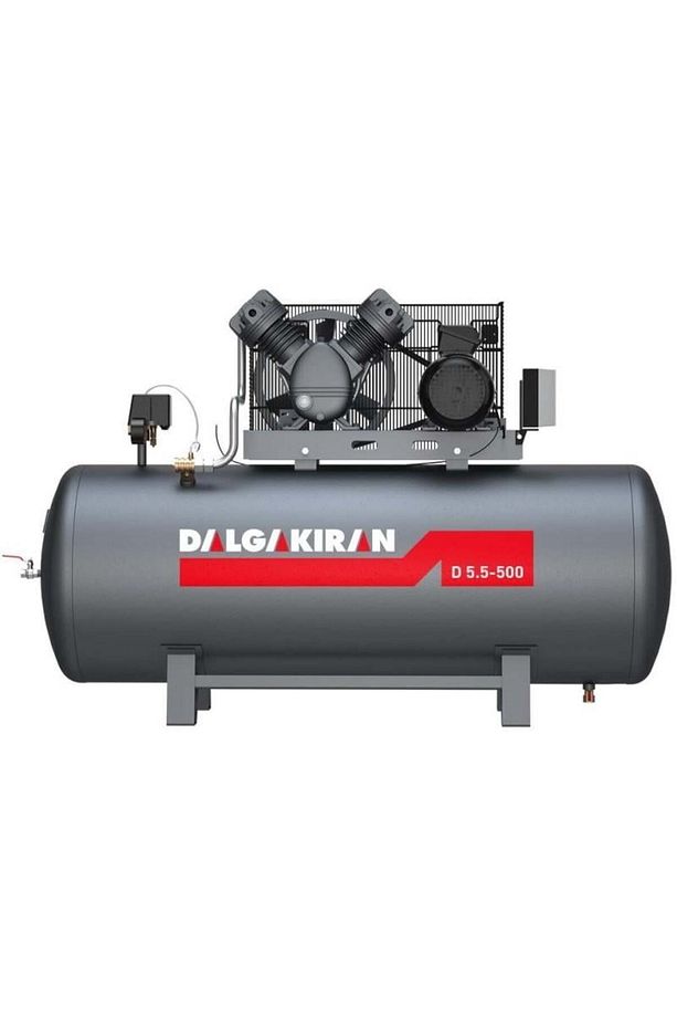 500 Lt. Kompresör 380v 4kw/5,5hp Tek Kademeli 7 Bar D5,5-500 - 1