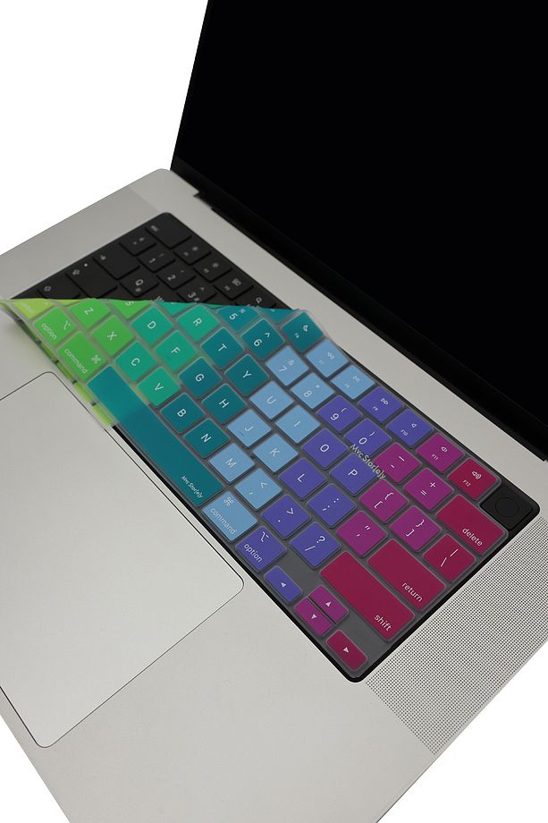 Macbook Kılıf Air Pro M1 M2 M3 M4 Klavye Koruyucu Ingilizce Baskı (US-ABD) A2681 A2941 A2442 A2485 - 1