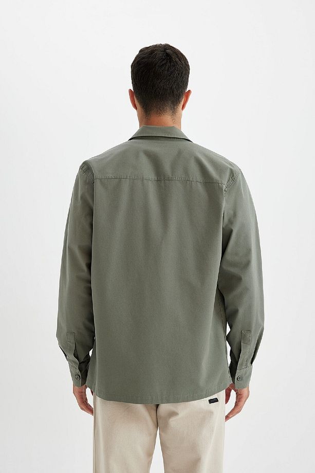 %100 Pamuk Regular Fit Basic Düz Uzun Kollu Gömlek D1060ax24au - 6