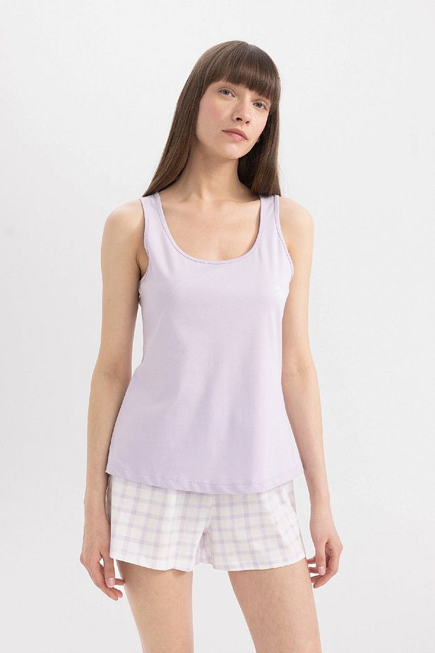 Fall In Love Pijama Takımı Askılı Üst Desenli Şort Alt C7898axpr77 - 3