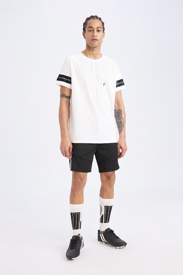 Fit Slim Fit Dar Kesim Sporcu Kısa Paça Skuba Dalgıç Kumaş Şort D0673ax24au - 4