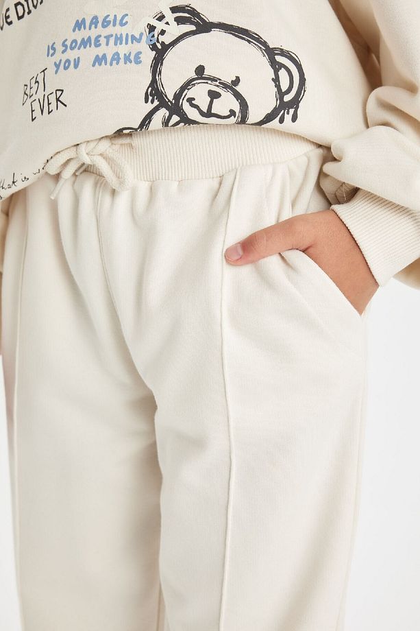 Kız Çocuk Beli Paçası Lastikli Cepli Basic Düz Jogger Eşofman Altı D0731a824au - 6