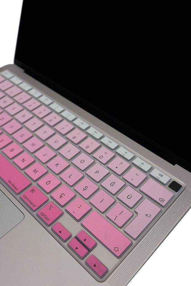 Macbook Air Kılıf M1 13inç Klavye Koruyucu Türkçe Q Baskı Touchıdli A2179 A2337 Ile Uyumlu Gradient - 5