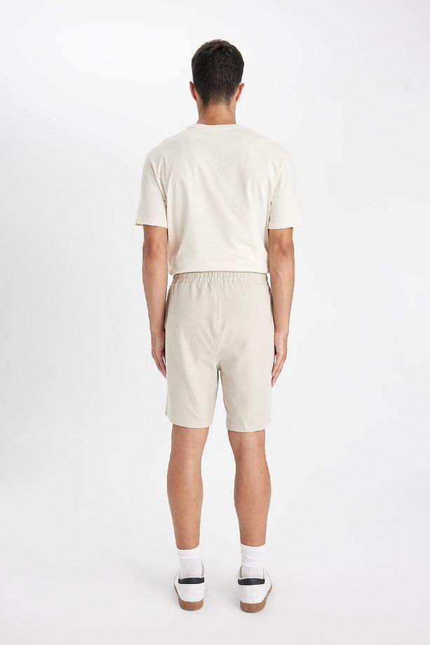 Slim Fit Dar Kesim Esnek Belli Basic Düz Şort B1382ax24sm - 8