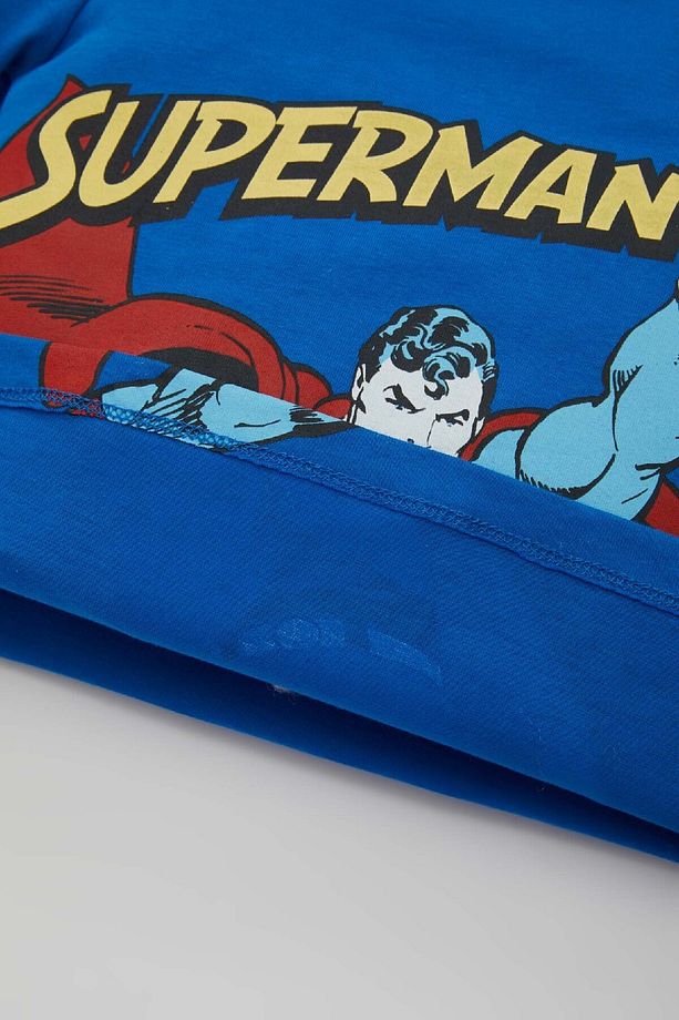 Erkek Bebek Pijama Takımı Superman Penye Kısa Kollu Üst Şort C5204a5 - 4