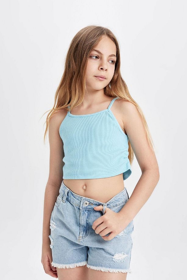 Kız Çocuk Bisiklet Yaka Basic Düz Atlet C9713a824hs - 4