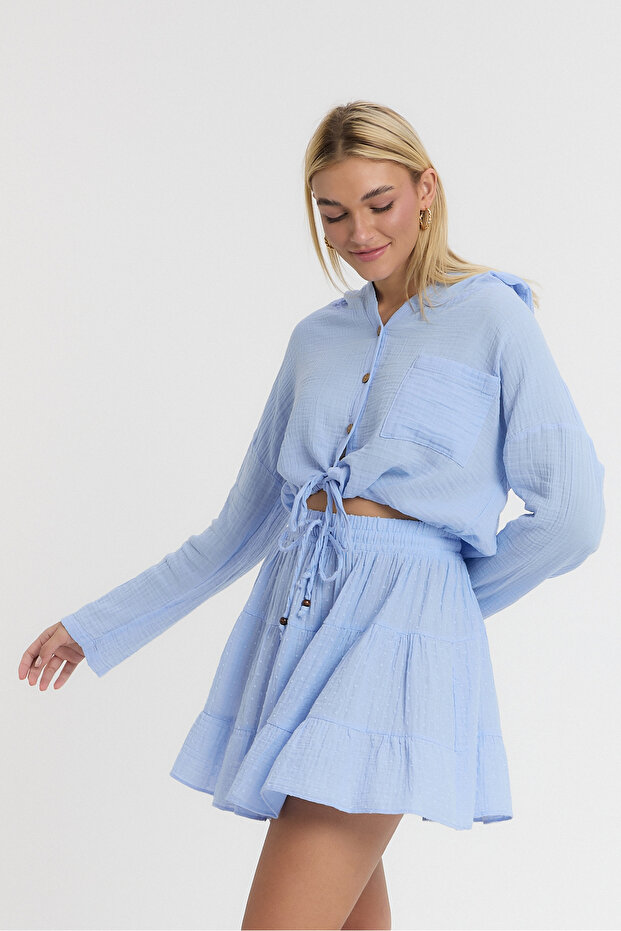 Women's Crop - Muslin Hooded Crop - 1160