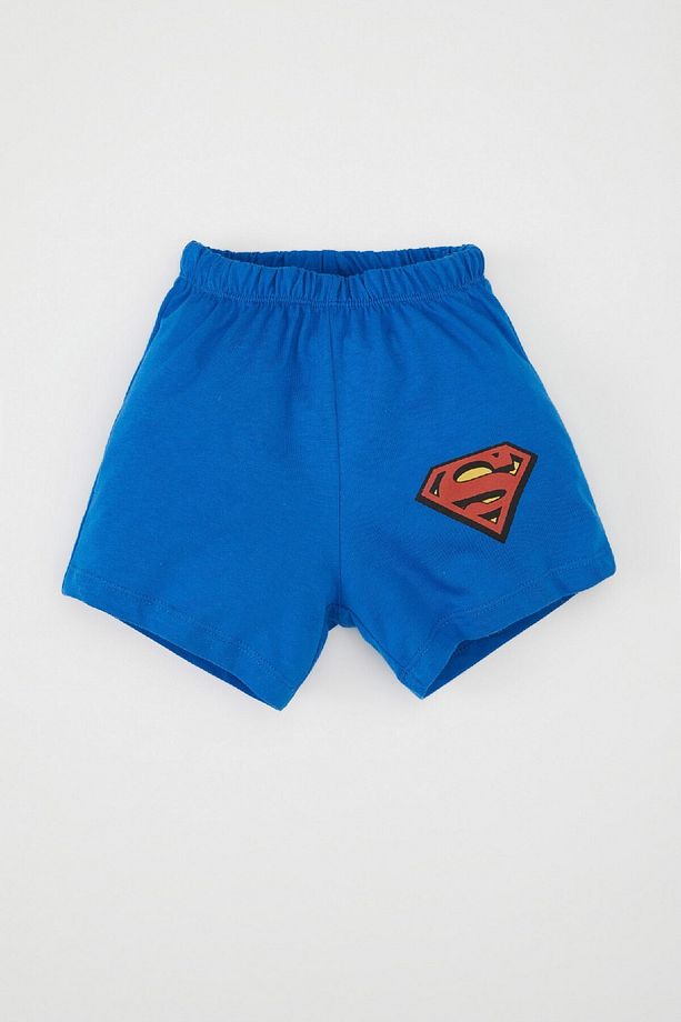 Erkek Bebek Pijama Takımı Superman Penye Kısa Kollu Üst Şort C5204a5 - 2