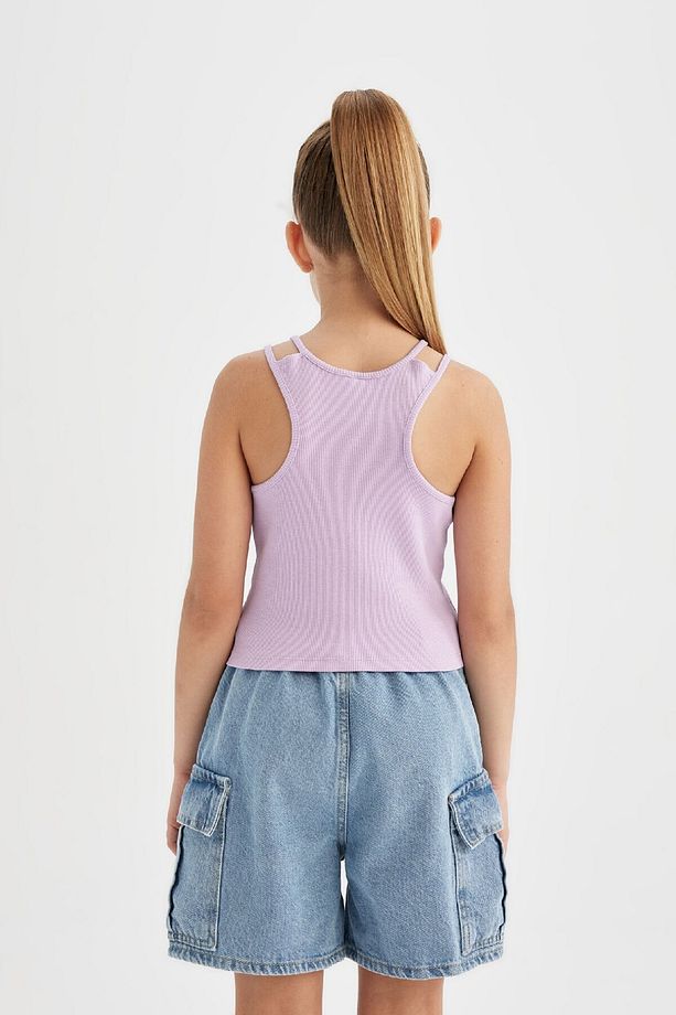 Kız Çocuk Bisiklet Yaka Basic Düz Atlet D0877a824hs - 6