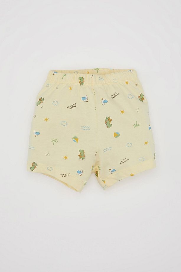 Erkek Bebek Pijama Takımı Dinazor Desenli Penye Kısa Kollu Üst Şort C5200a524hs - 2
