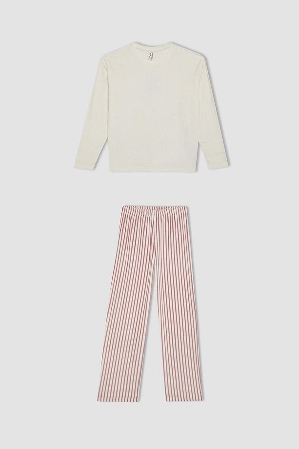 Kız Çocuk Pijama Takımı Polar Uzun Kollu Üst Uzun Alt D1068a824wn - 7