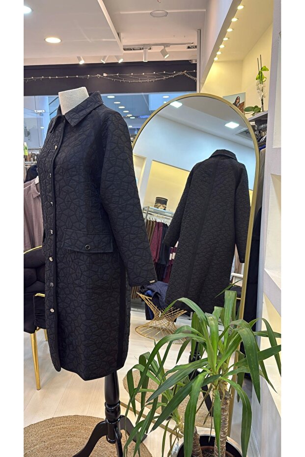 7096 سترة مبطنة - أسود - 7