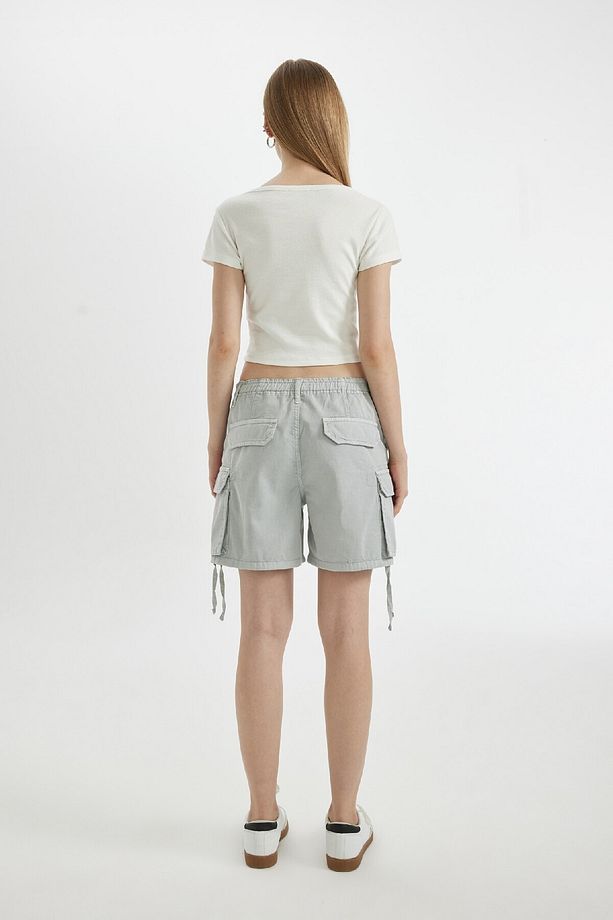Coool Regular Fit Normal Bel Kısa Paça Gabardin Şort D1006AX24SM - 8