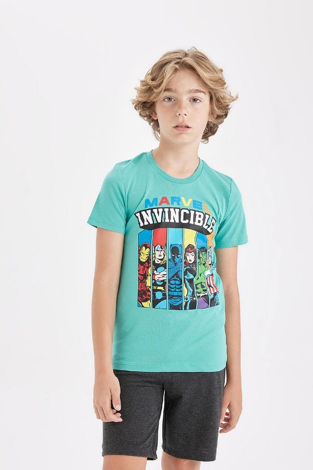 Erkek Çocuk Marvel Comics Pijama Takımı Kısa Kollu Üst Şort D1217a824sm - 2