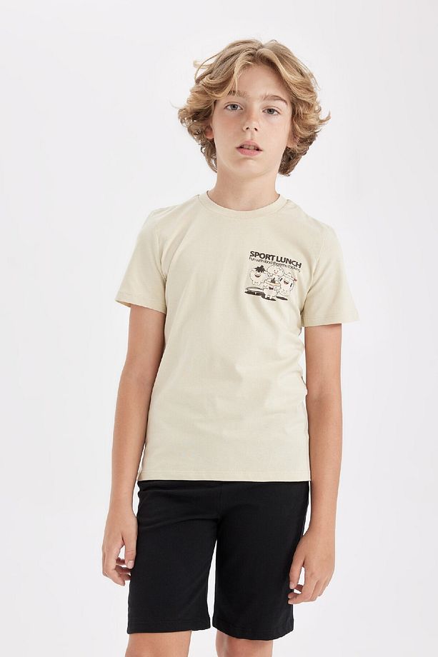 Erkek Çocuk Pijama Takımı Baskılı Kısa Kollu Üst Şort D1209a824sm - 3