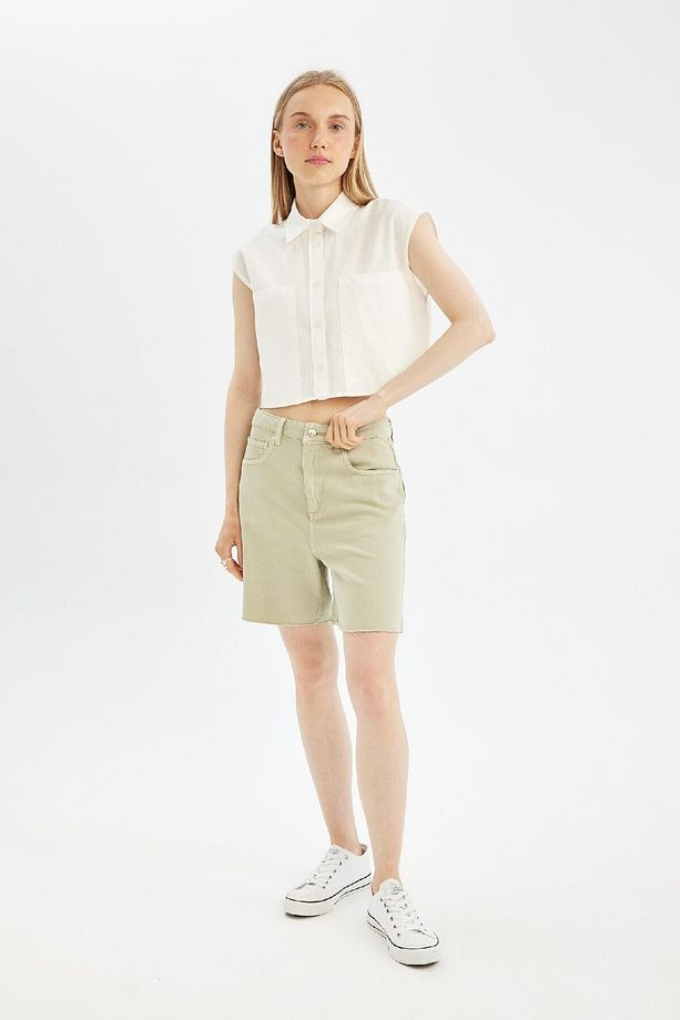 Coool Regular Fit Normal Bel Kısa Paça Gabardin Şort D0964AX24SM - 3