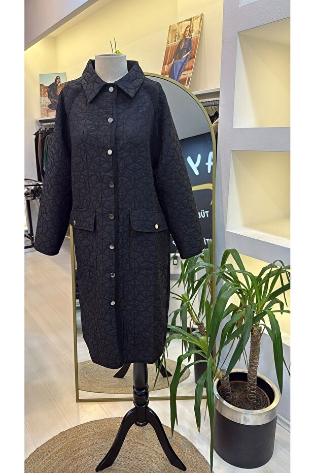 7096 سترة مبطنة - أسود - 4