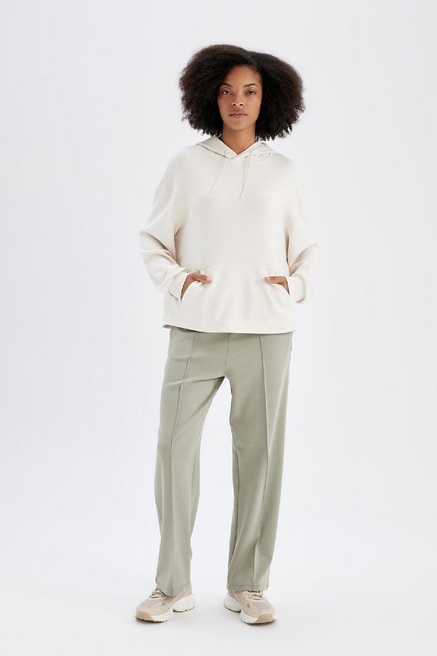 Fit Sporcu Jogger Eşofman Altı Basic Düz Standart Fit Geniş Paça Skuba Dalgıç Kumaş A5628ax24 - 4