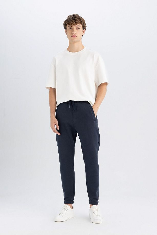 Standart Fit Fleto Cepli Esnek Paça Kalın Basic Sweatshirt Kumaşı Eşofman Altı A6468AX24AU - 2