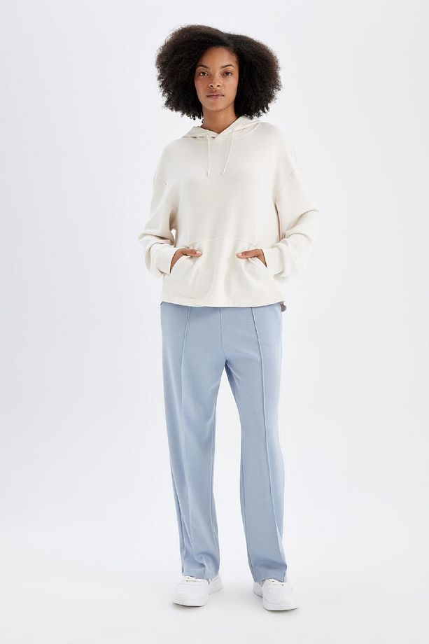 Fit Sporcu Jogger Eşofman Altı Basic Düz Standart Fit Geniş Paça Skuba Dalgıç Kumaş A5628ax24 - 6